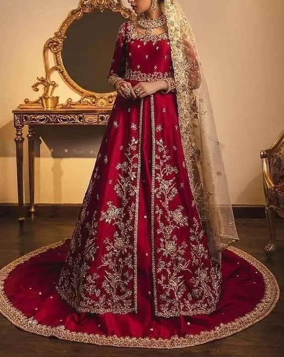 BEAUTIFUL INDIAN/PAKISTANI JACKET WITH LEHENGA DRESS FOR WALIMA ...