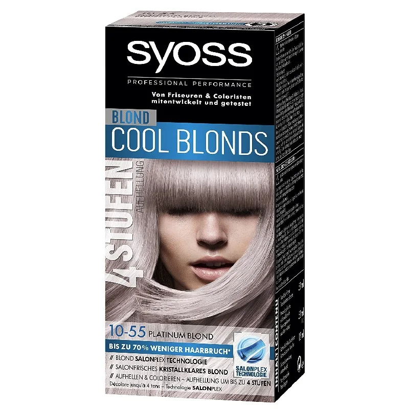 Лучшая пепельная краска для волос. Краска Syoss пепельный блонд. Syoss платиновый осветлитель 13-55. 4 15 Краска для волос Syoss пепельный. Серебристый пепельно цвет волос краска для волос Syoss 4,15.