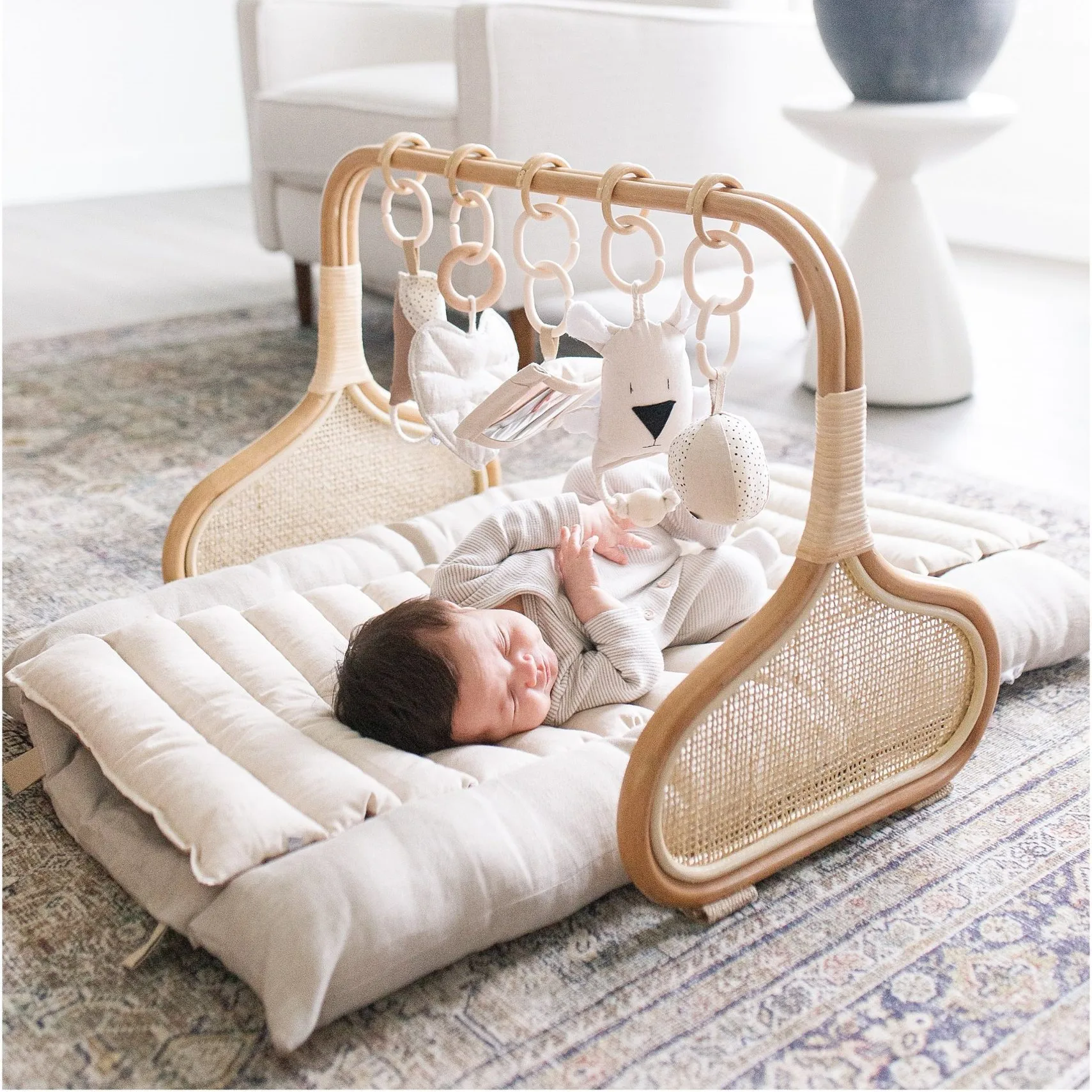 Rattan Baby Gym Eco-Friendly Educational Toy for Infants