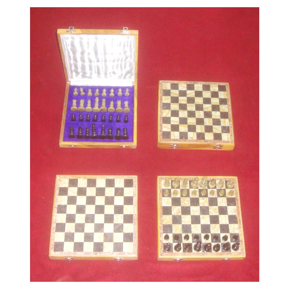 Peças de xadrez de madeira - Taj Mahal