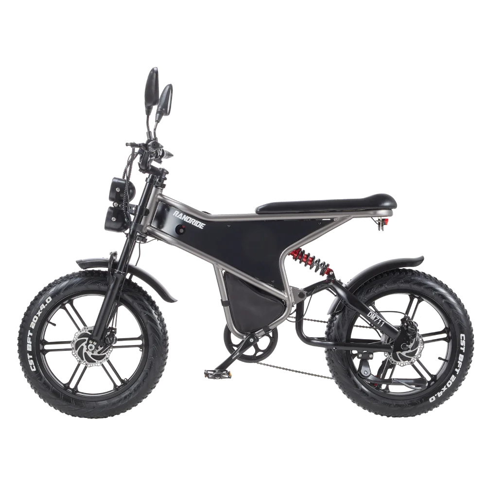 RANDRIDE DM711 Electric Motorcycle Dual Motor Drive 1000W*2 Peak Power for City Commuting