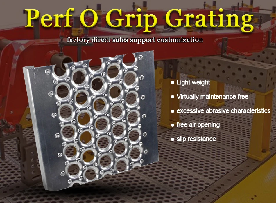 Aluminum Round Hole Hot Dip Galvanized Perf O Grip Grating - Buy Perf O ...