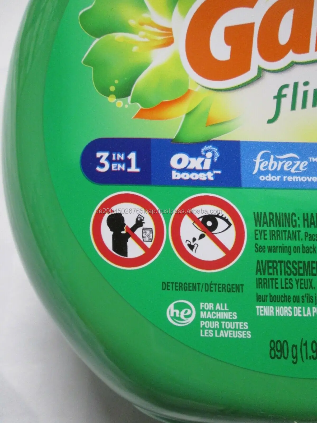 Gain Laundry Detergent Soap Pods Flings Aroma Boost Island Fresh Scent