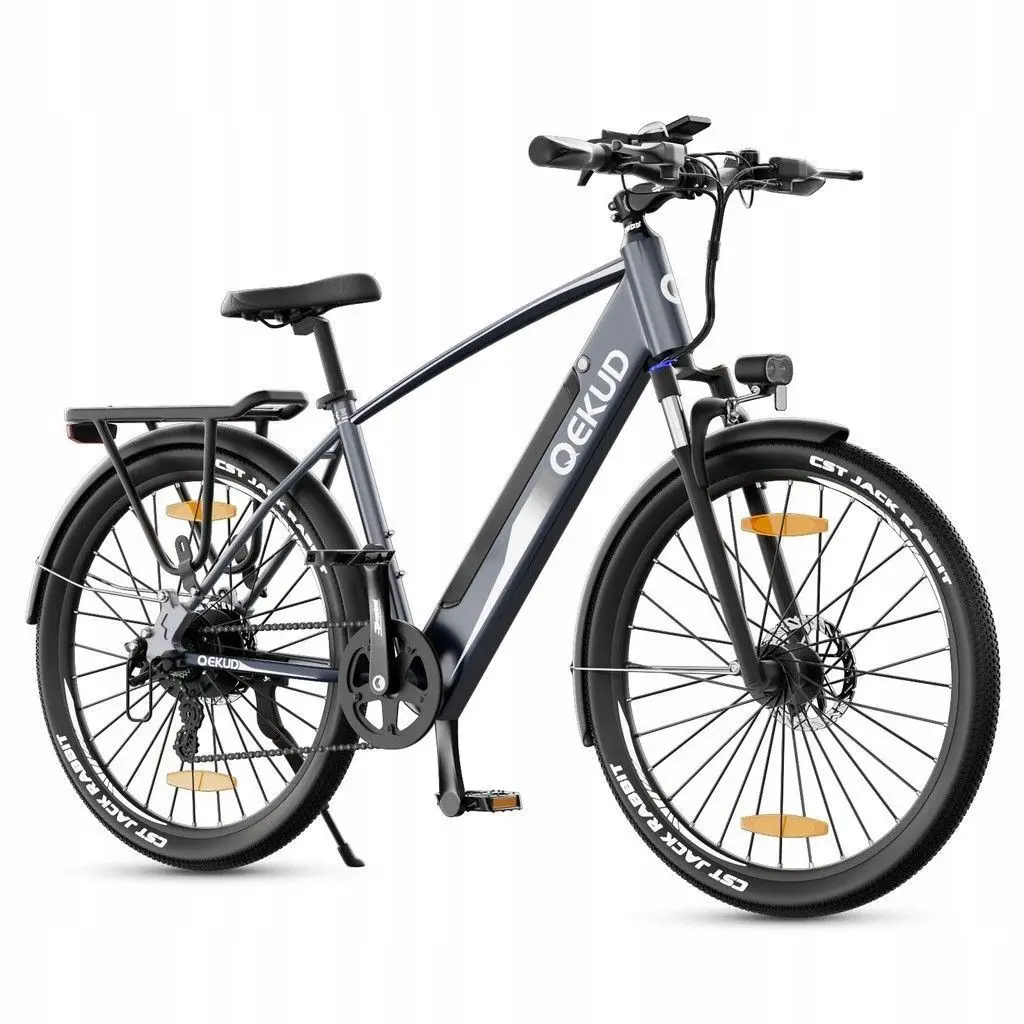 Qekud E-Bike 27.5 zoll E-Cityrad mit 36V 12,5Ah herausnehmbarer Akku 250W Motor