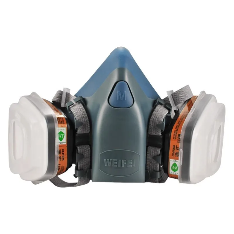 KN95 Half Face Respirator Flat Pattern Gas Mask for Paint Chemical Labor Protection with Dust Mask Suit for Painting Spraying