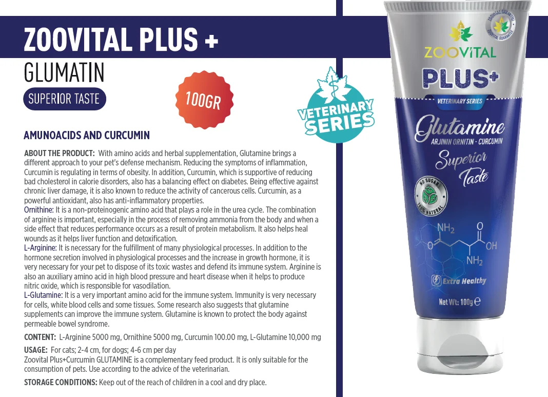 Superior Taste! Glutamine Paste Supplement For Cat & Dog Amino Acids