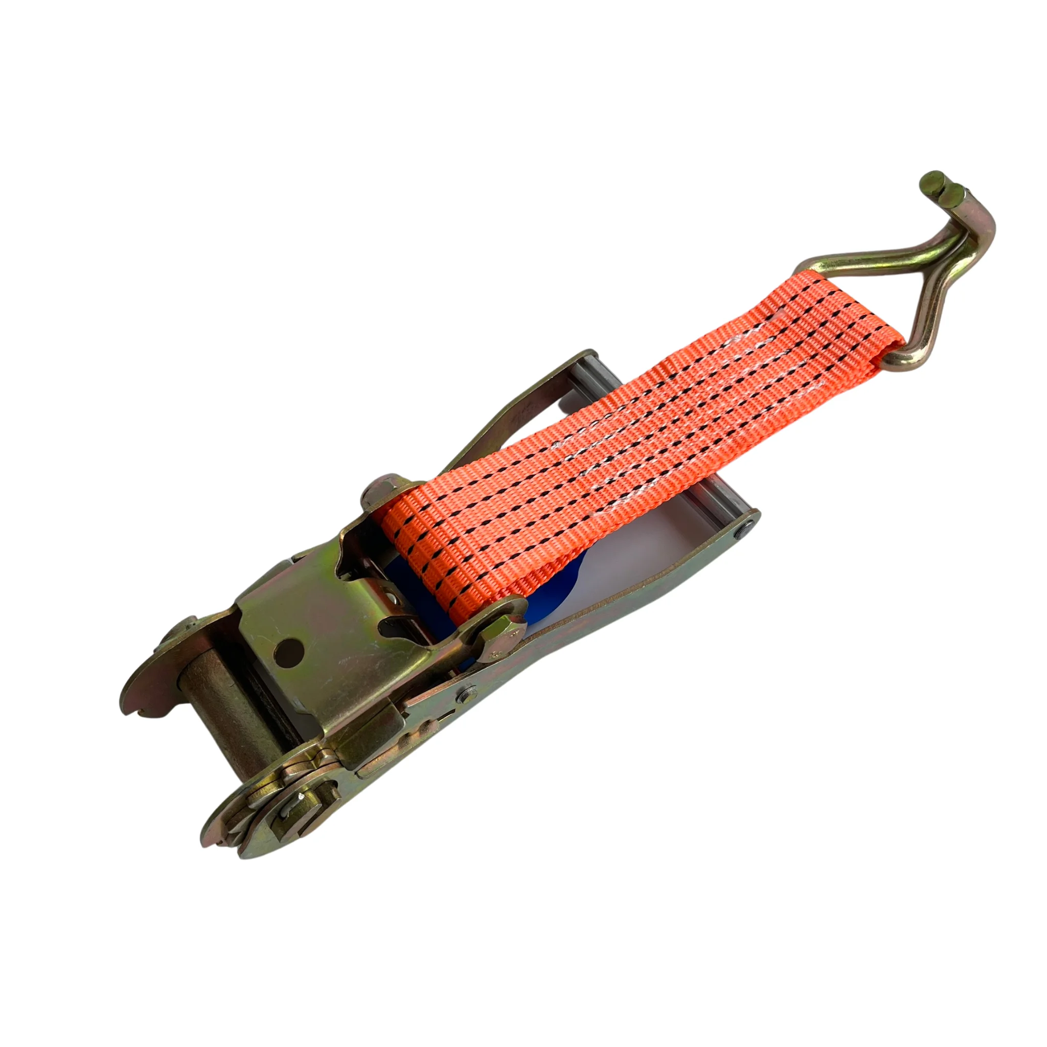 2'' Duty Hook Ratchet Lashing Strap Short bing Cargo Belt With Double J Hook Made Of