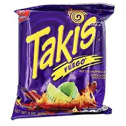 Качественные чипсы из тортильи Takis Fuego острый Чили и лайм лимитированная серия синий перец доступны другие
