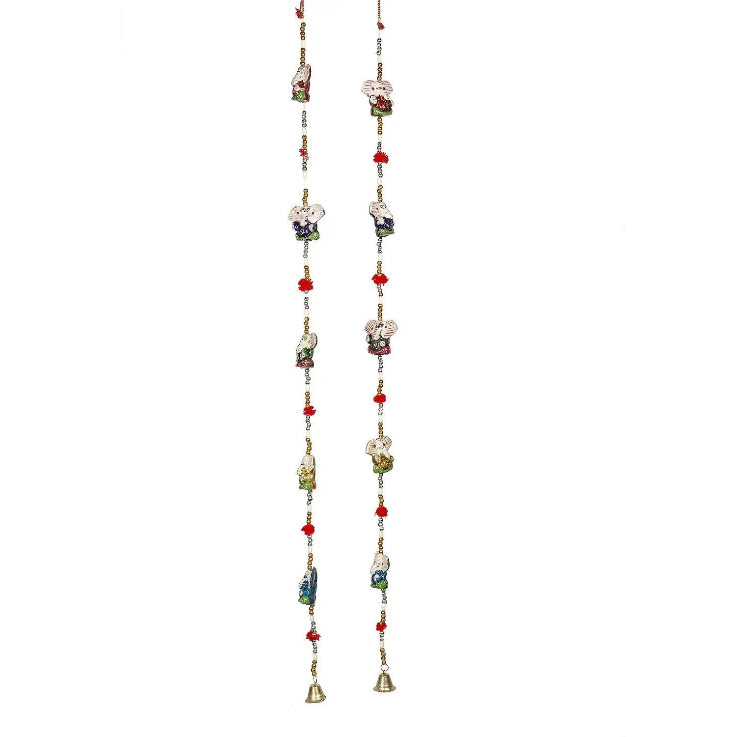 Rajasthani Metal Art Deco God Ganpati Wall Door Hanging Diwali Decoration Pair Latkan Ganesha Traditional Antique Home Entrance