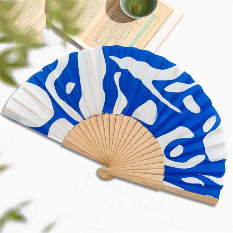 High Quality Paper Hand Fan Advertising Portable Folding Fan Customized