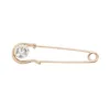 Broche de cristal dorado 1,5*6 cm