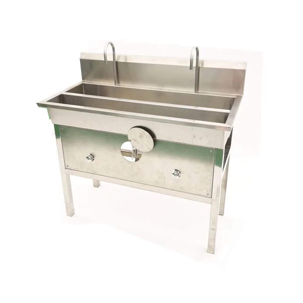 Industrial stainless steel sink for slaughterhouse equipment and tools