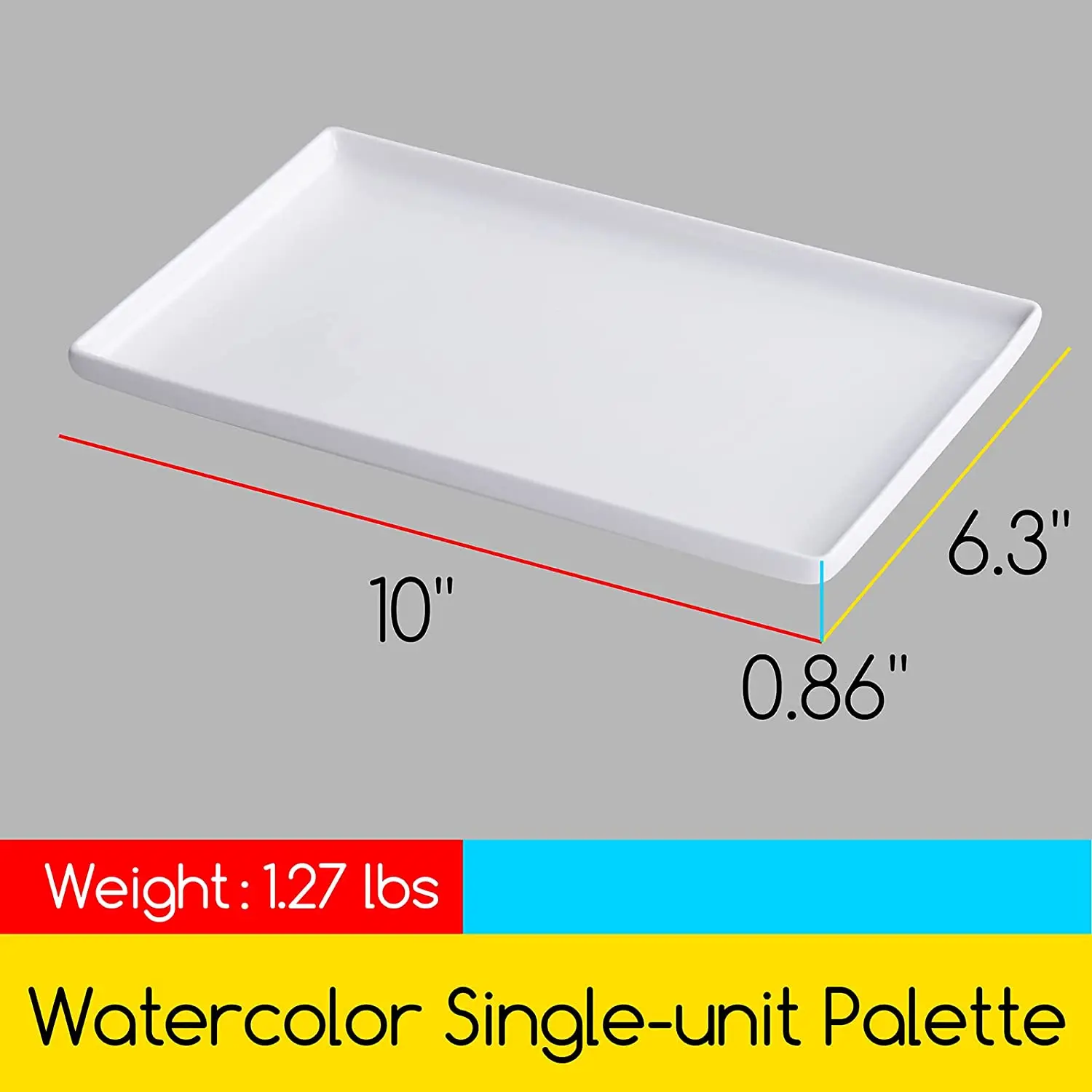 Palette d'aquarelle en céramique, céramiques faites à la main, peinture et art - France
