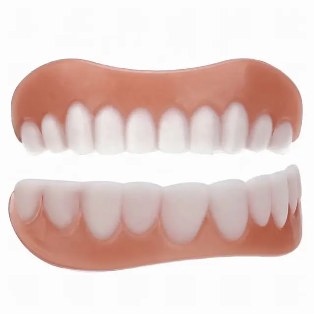 Upper/Lower False Teeth Perfect Laugh Dentures Paste Oral Tools False Teeth Smile Teeth Cosmetic
