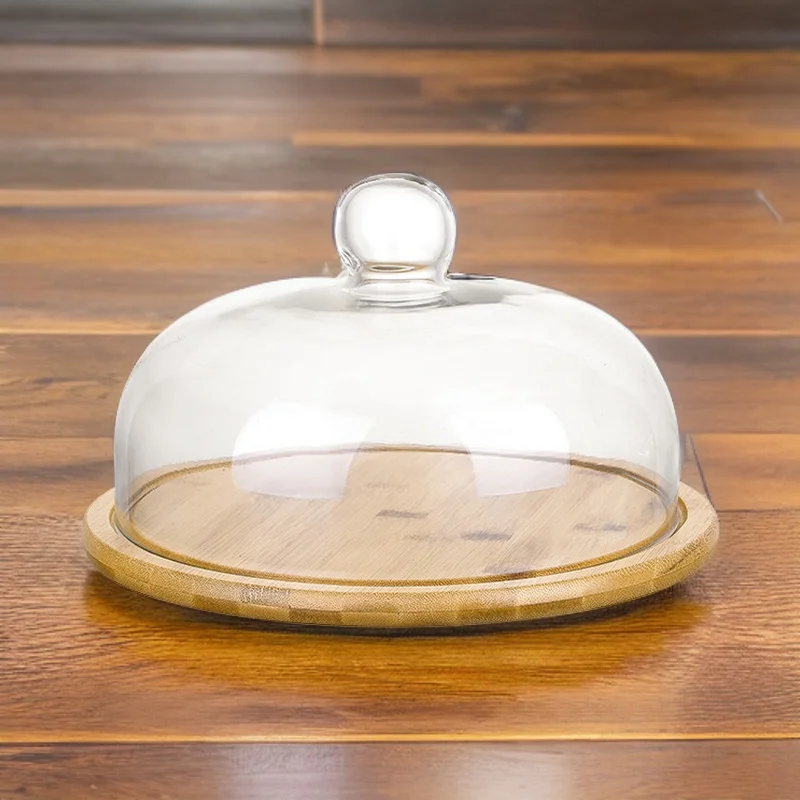Manufacturer Wholesale Household Clear Candle Cake Stand Glass Dome