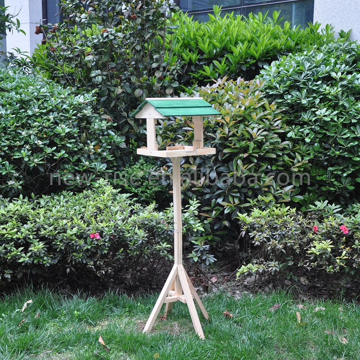 Mangiatoia Per Uccelli Da Esterno In Legno - Casa Stazione Per Colibrì, Da Appendere A Finestra, Balcone, Albero, 29.5x16x19.7 Cm