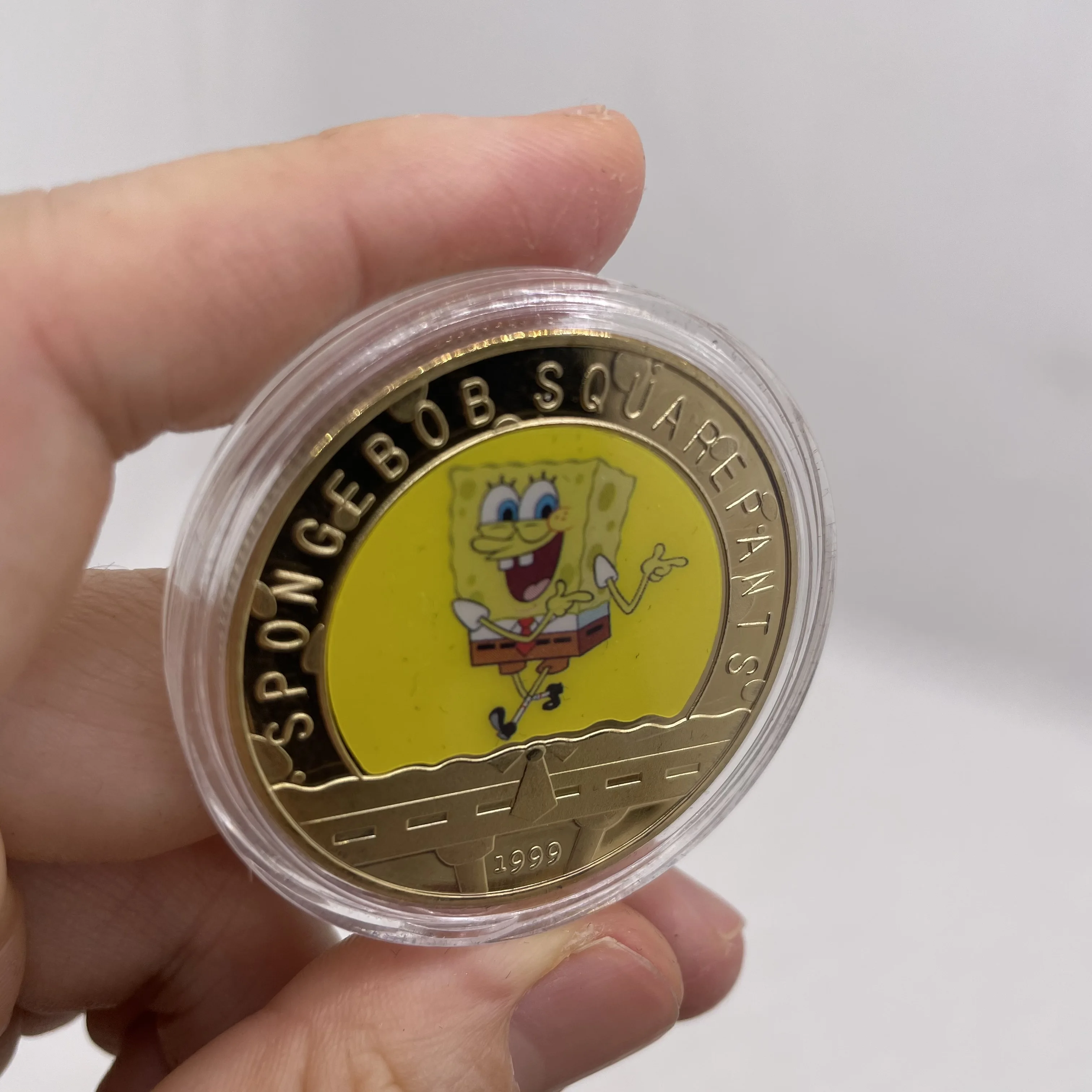 Custom Cute Spongebob Squarepants 40mm Gold Plated Anime Coin for  Promotional Gifts & Souvenirs - Order Now!