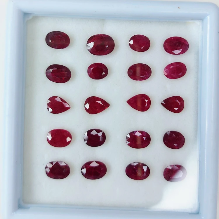 Ruby Longido Loose Gemstone 100 Natural Deep Blood Red Color Oval Cut