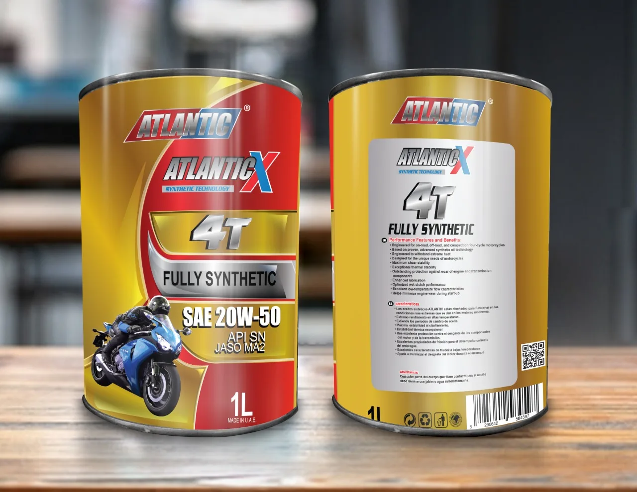 Atlantic 4T Motor Engine Oil JASO Lubricants for Cycles