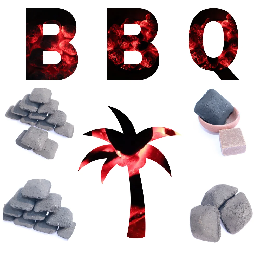 Coconut Lump Charcoal Briquettes Bbq Charcoal Custom Packaging Bag And
