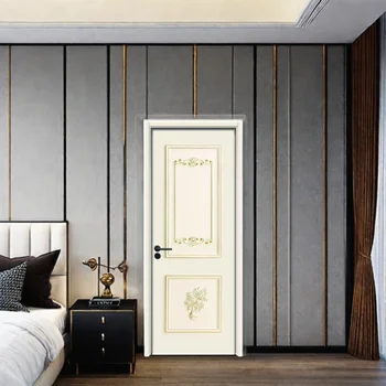 Juye Modern WPC Blue Painted Interior Door Fashion Design with Waterproof Surface Finish for Bedroom Application