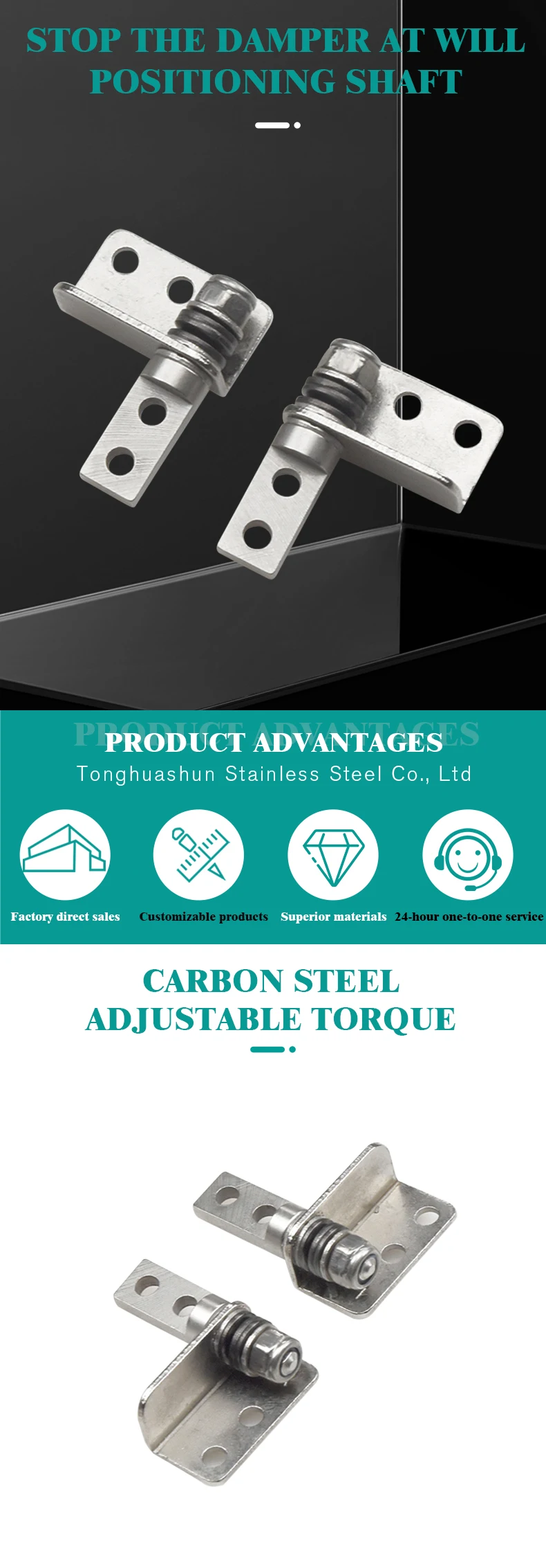 Xk559 Free Stop Hinge/ Mim Friction Hinge/360 Degree Shaft Rotation