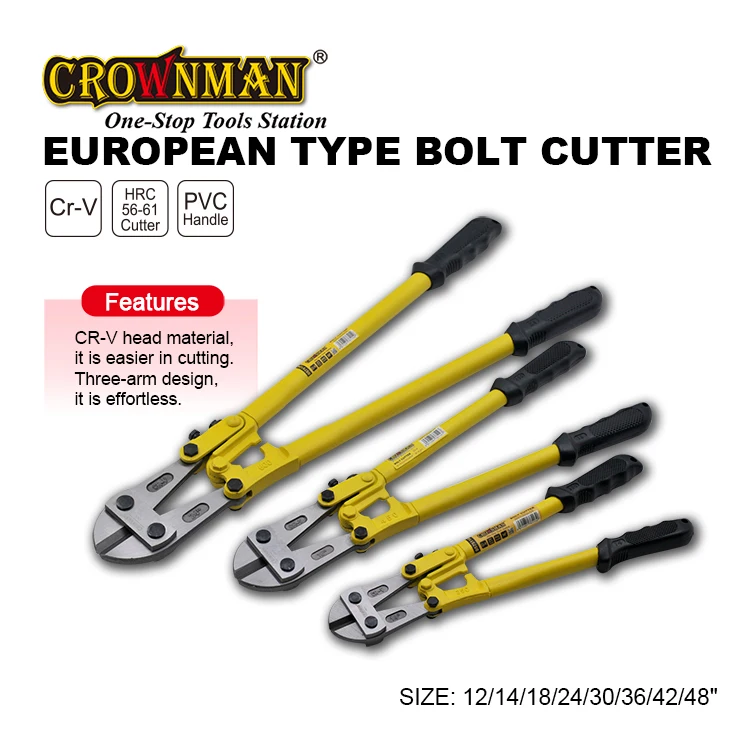 CROWNMAN Holding Hand Tools Heavy-duty European 12"-48" Wholesale Custom Cutting Tools Chain Lock Bolt Wire Cutter