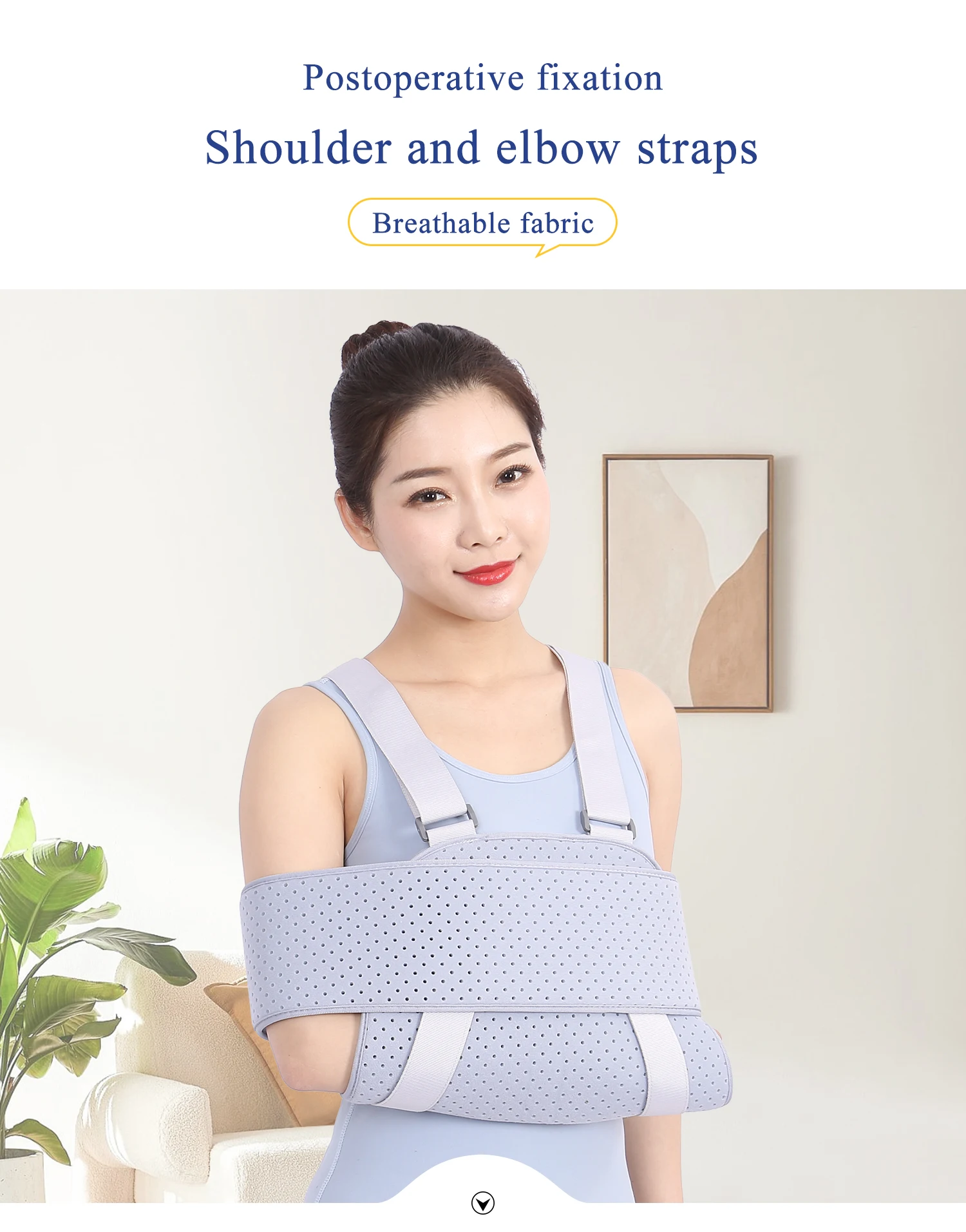 Shoulder And Elbow Fixation With Forearm Sling For Embracing Fixation