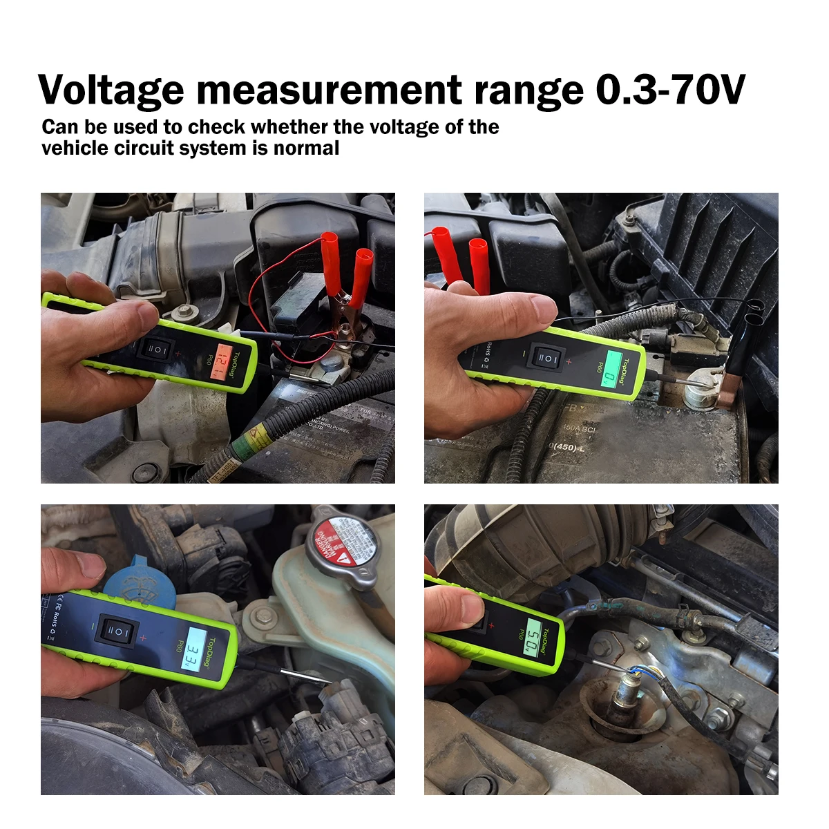 Auto Circuit Tester 12V 24V TopDiag P60 Power Probe Electrical Current Voltage Automotive Power Circuit Probe Tester