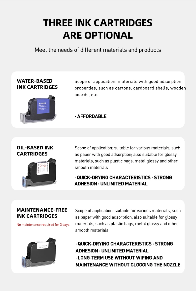 Wholesale Universal Fast Dry Quickdrying Ink Cartridges For Handheld