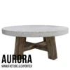 Terrazzo blanc + bois d'acacia