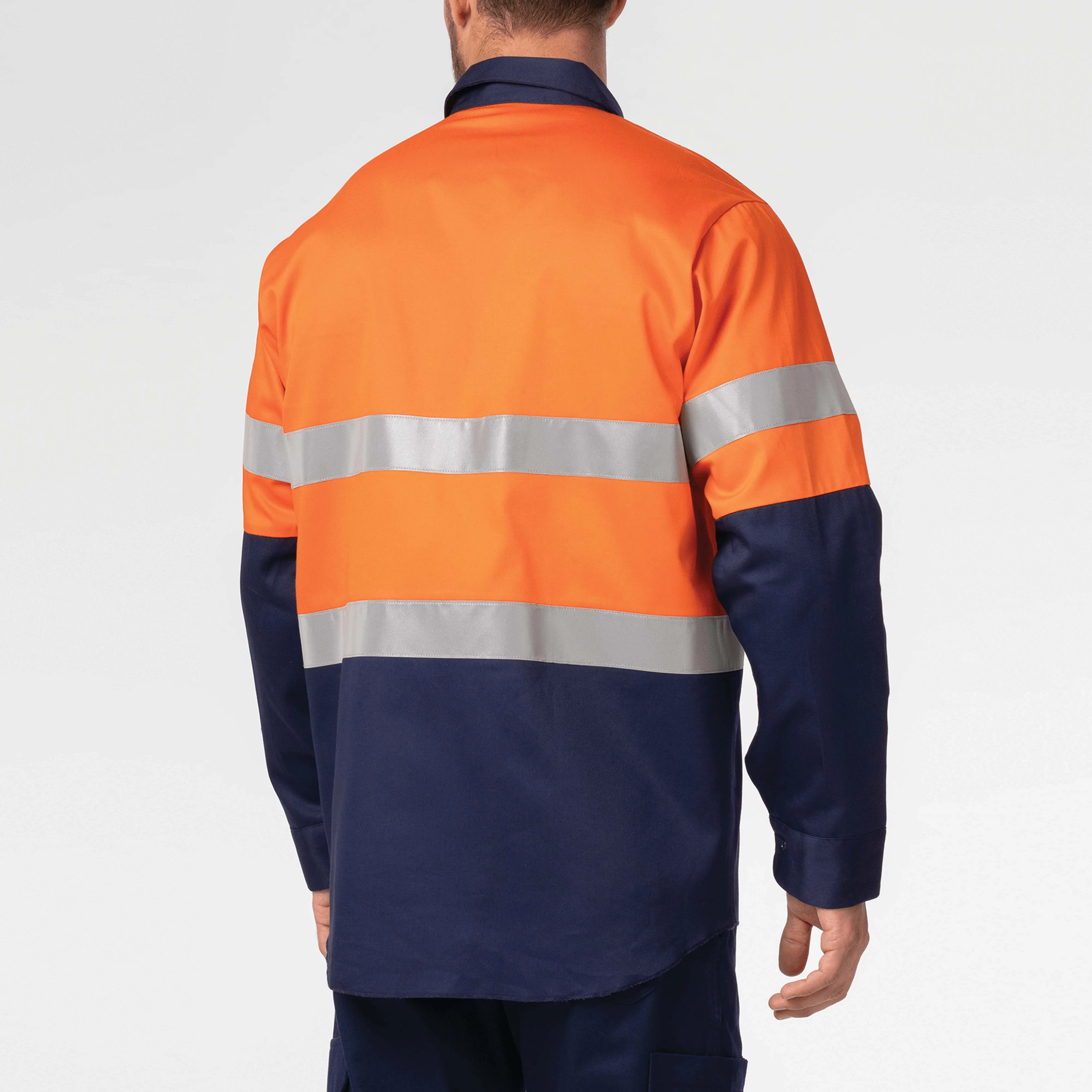 High Visibility Shirts Hi Vis Reflective Safety Shirts Long Sleeve Construction Workwear T-shirt for men with Pocket