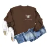 Brown sweatshirt (white font) printed on the chest