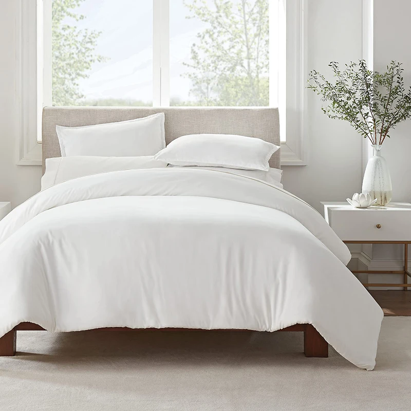 Лучшее качество, хлопковые королевские простыни, мягкий сатиновый хлопковый комплект постельного белья, Гладкий дышащий дизайн OEM ODM, логотип на заказ