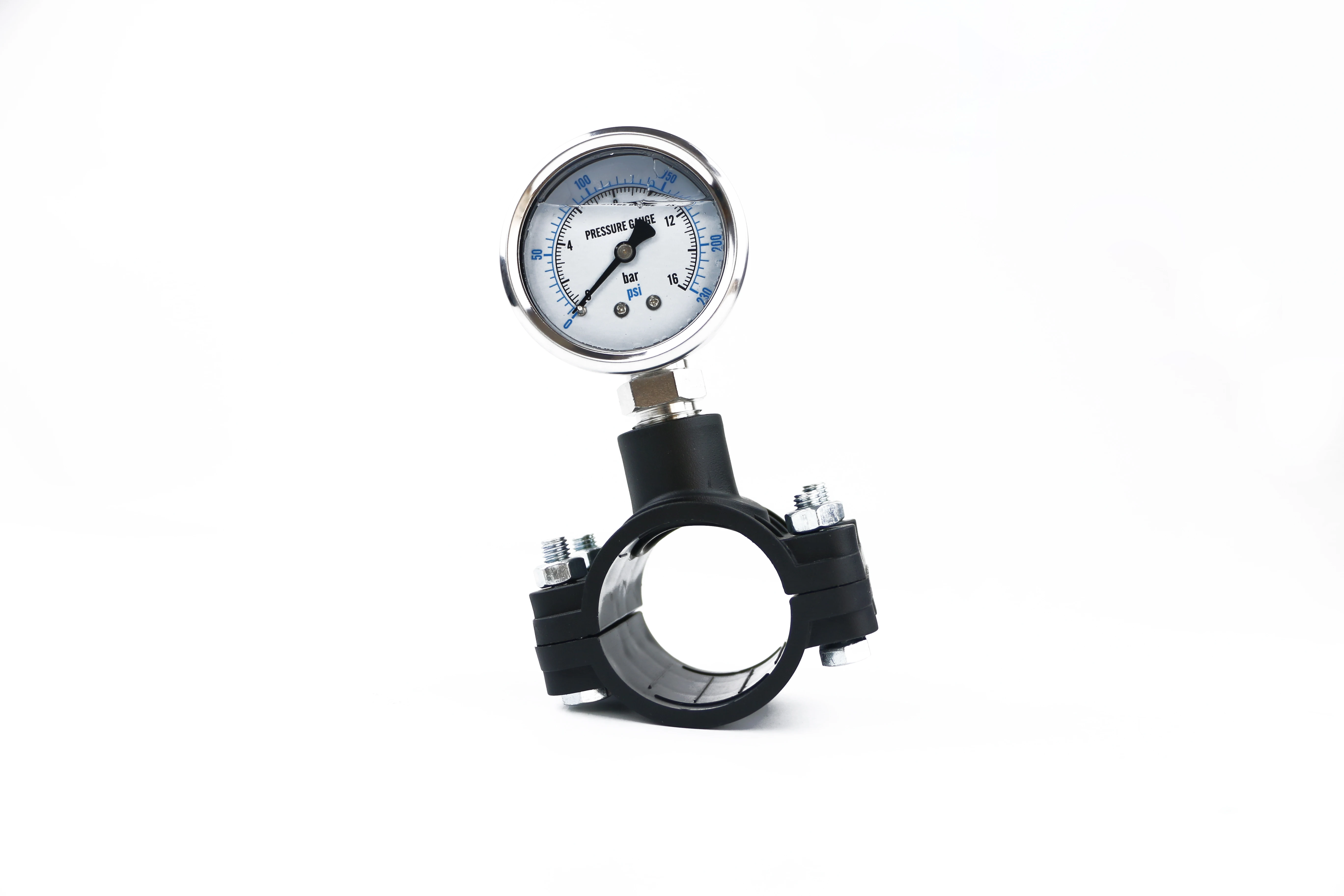 Manomètre à glycérine en acier inoxydable, compteur analogique métallique pour mesures de système d’irrigation