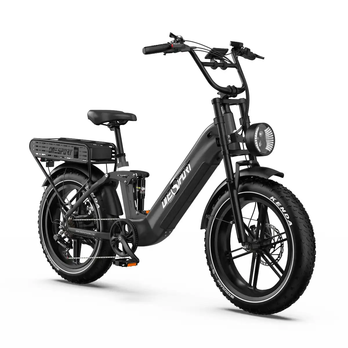 Onesport OT08 Pro Full Suspension E-Bike 48V 250W/350W Rear Hub Motor Aluminum Frame Integrated Battery 60km Range Dirt Bike