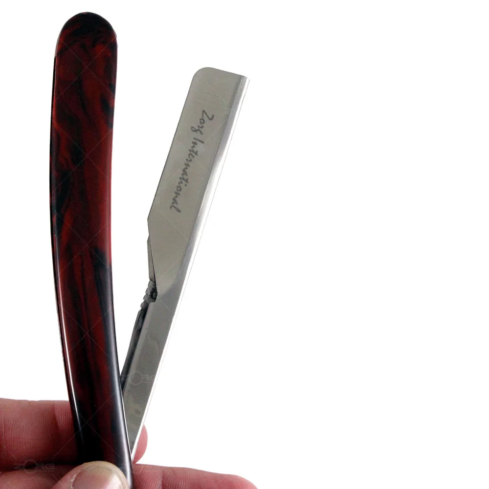Manual Shaver for Men Straight Edge Stainless Steel Sharp Barber Razor Folding Shaving Shave Manufactured by Zorg International