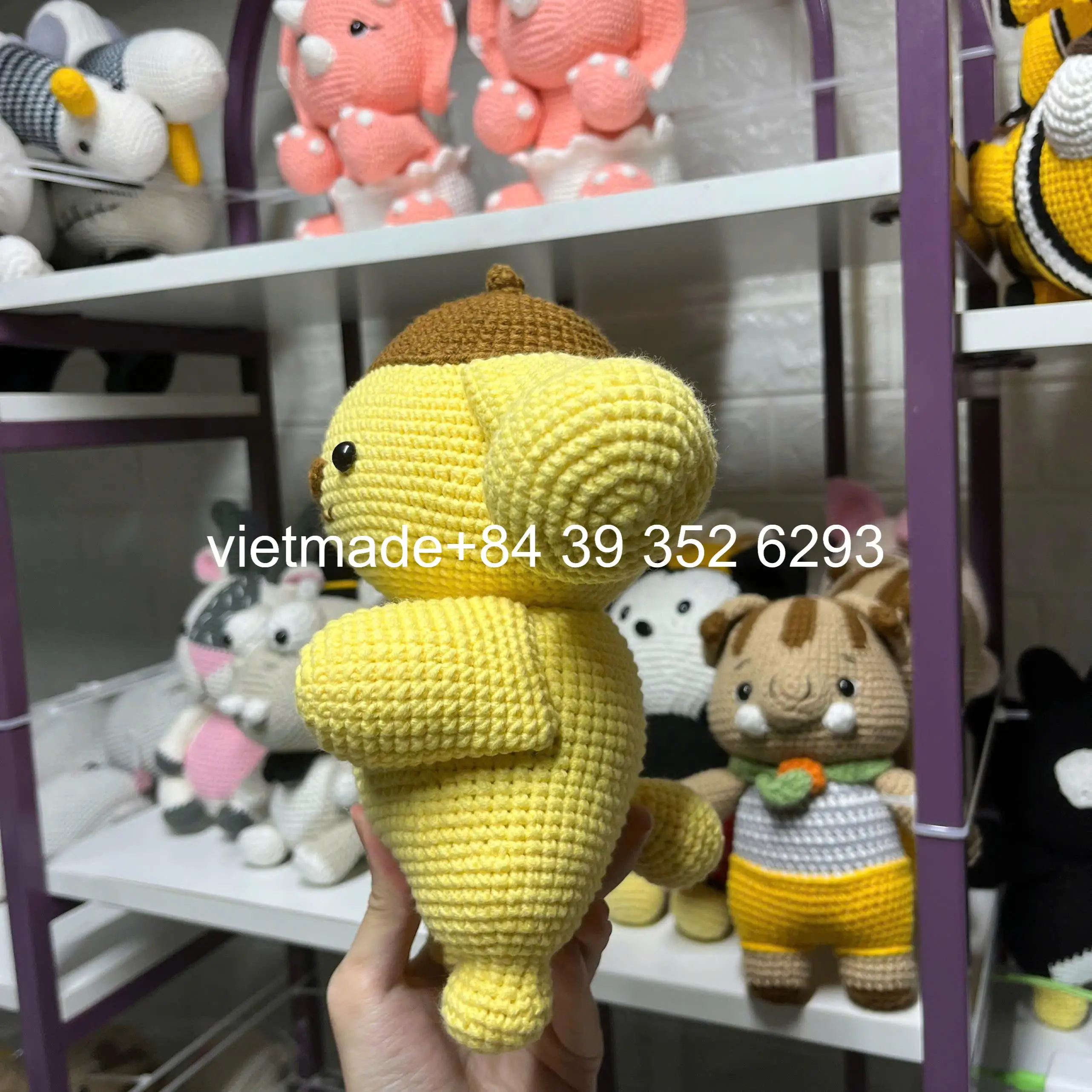 Direct Factory Customization Handmade Adorable Pompompurin Crochet Anime Toy Amigurumi Doll Birthday Christmas Gift for Kids