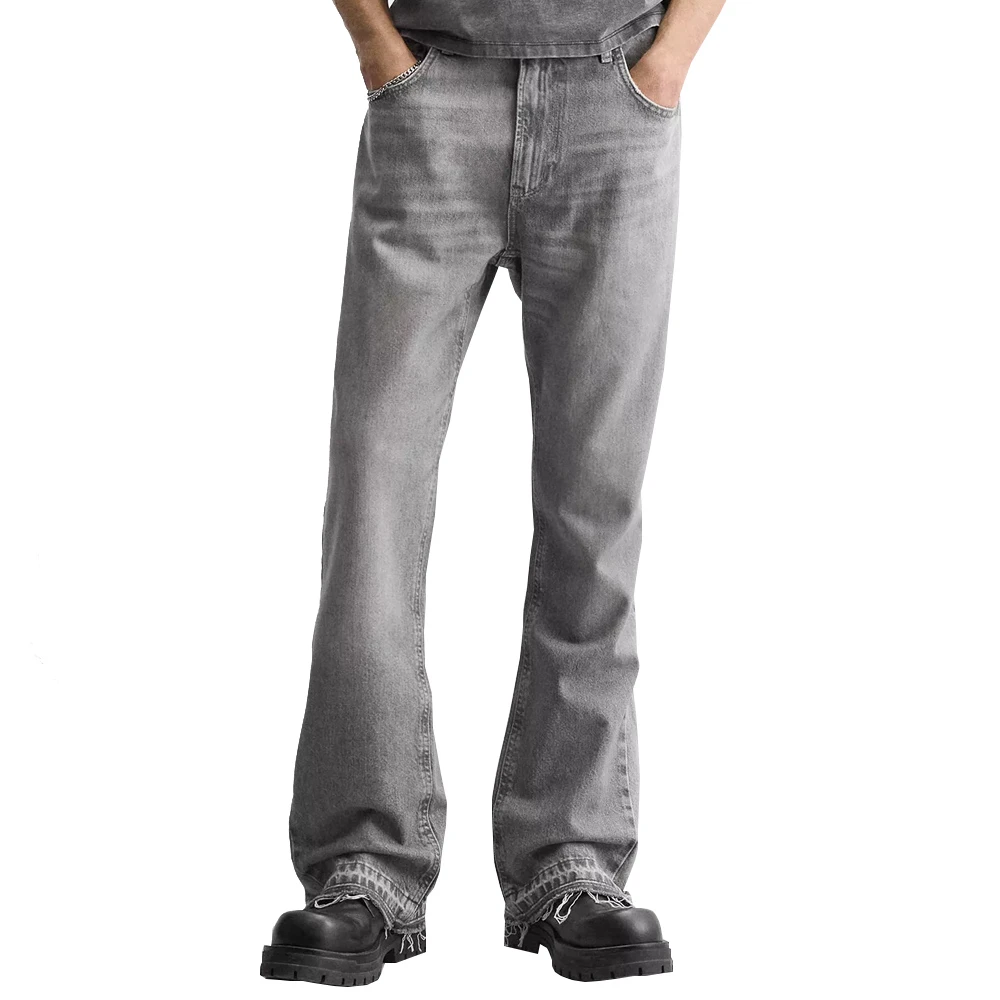 2025 Cheap Price Smart Look Flared Fit Denim Jeans Pant for Men / Premium Quality Casual & Street Wear Men's Denim Jeans Pant