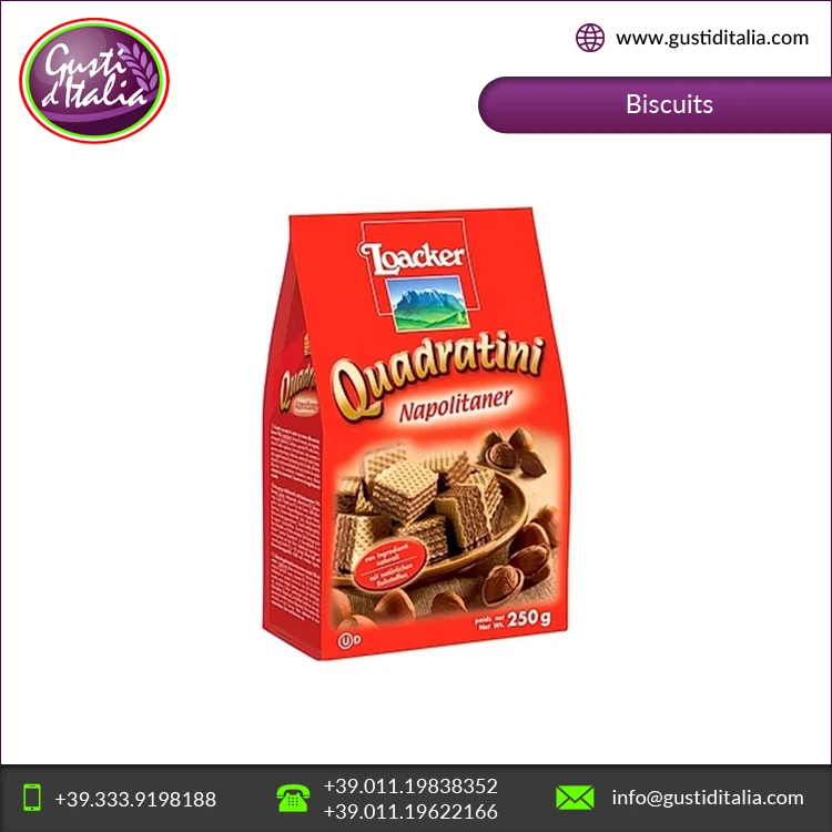 Pure Ingredients Delicious Taste Loacker Quadratini 125 Gx 12