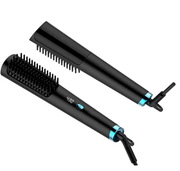 Portable Power Fast Heating Straightening Hair Styling Electric Hair Straightener Hot Comb Brush for Women