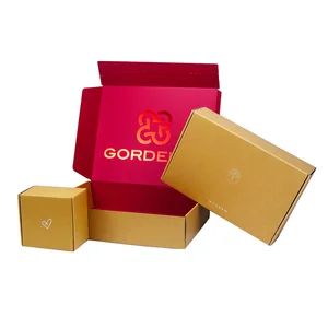Custom Logo Corrugated Cardboard Paper Packaging Mailer Box for Skincare Beauty Cloth with Matt Lamination and Embossing