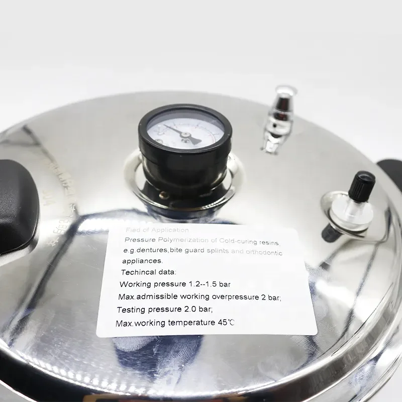 High Quality 0.15Mpa Dental Lab Stainless Steam Sterilizer Dental Polymerization Pressure Pot