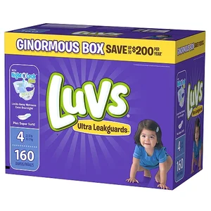 Luvs Ultra Leakguards 100% Cotton Diapers Good Quality Baby Size 5 66 Count on Sale