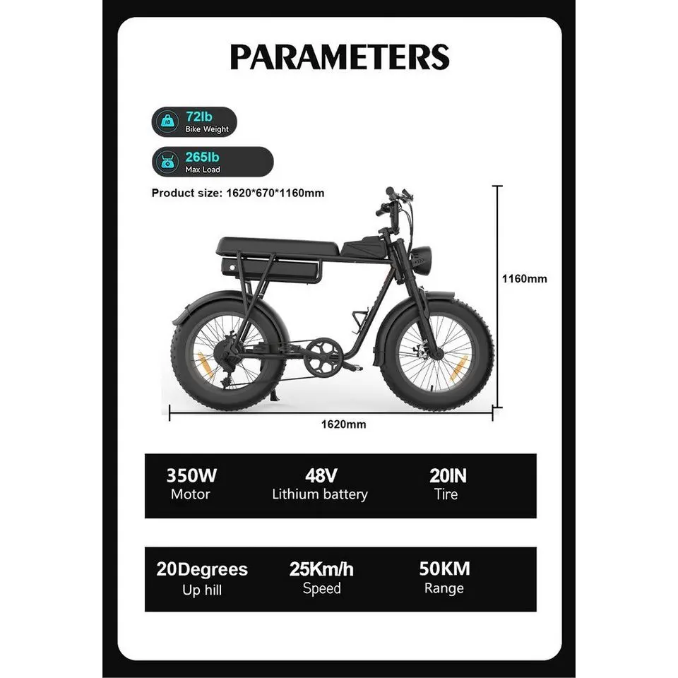 DOTMALL 350W 48V 18Ah Electric Mountain Bike YAMALI 20 Zoll E-Bike High Performance Electrfahrrad
