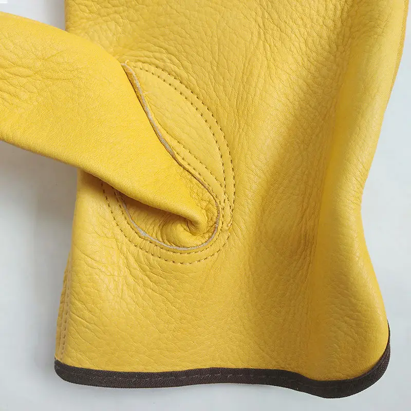 Хит продаж кожаные рабочие перчатки с логотипом на заказ из коровьего зерна мягкие ручные для водителей и мебели