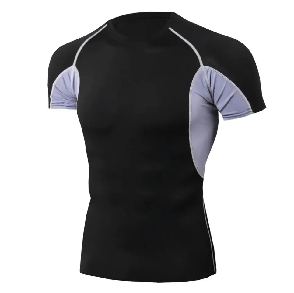 2024 New Custom Men's Compression Shirt Nylon Spandex Male Workout Long-sleeve Shirts High Quality Fitness Compression Shirt