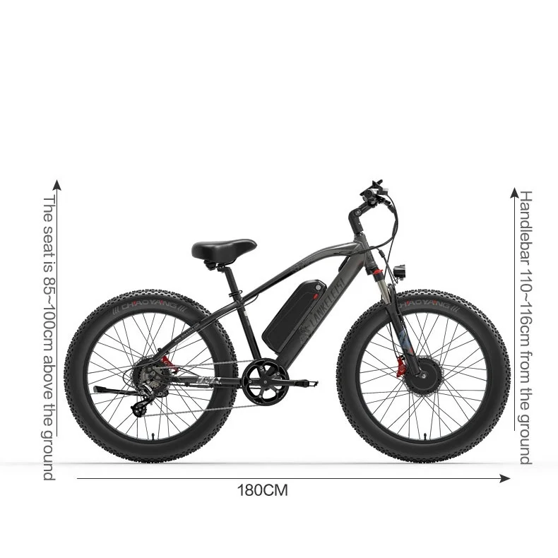 Lankeleisi 48V Dual-Engine Electric Bike with Lithium Ion Battery