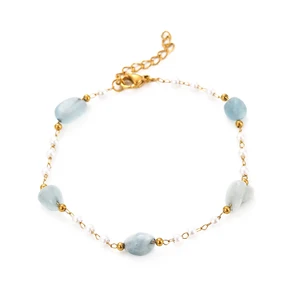 Irregular Stainless Steel Women's Bracelet Wholesale Trendy Fashion Jewelry Making 18K Gold Plated Mini Charms