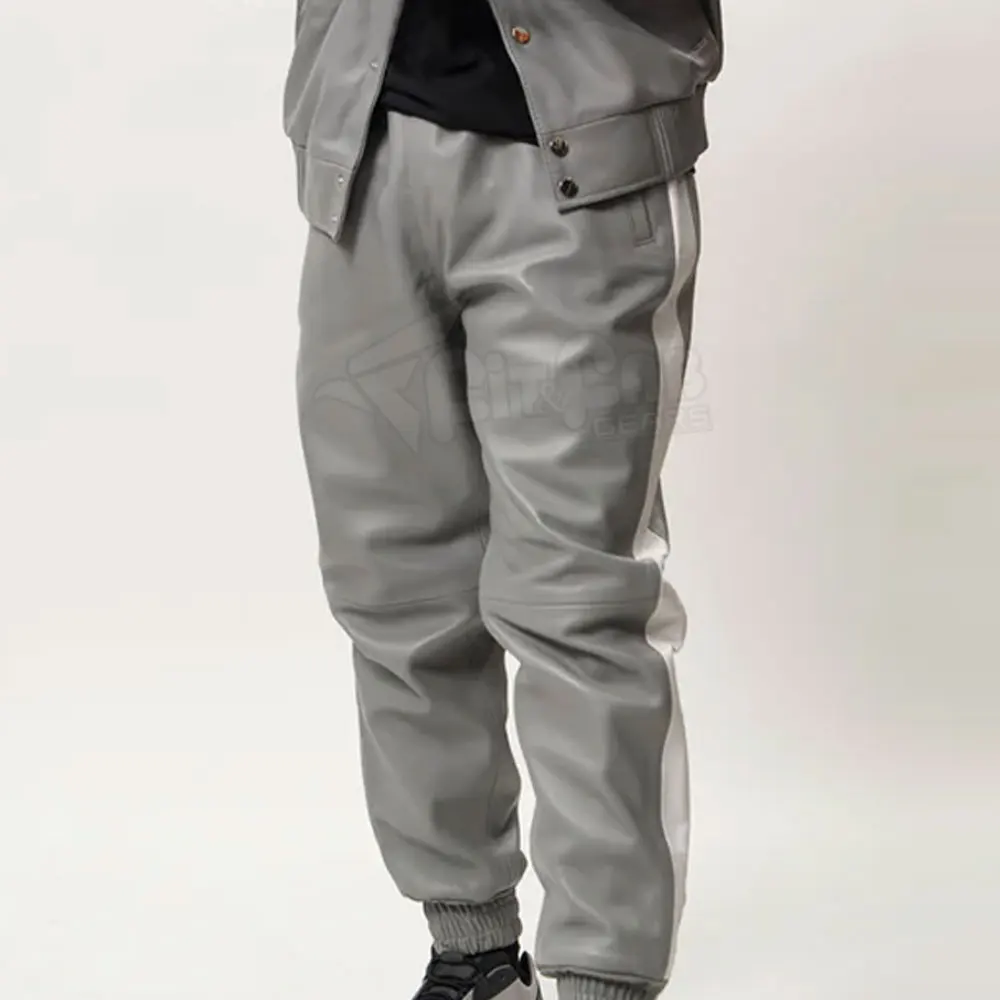 Pakistan Made Leather Tracksuit High Quality Custom Logo Men Tracksuit
